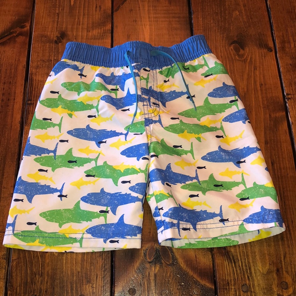 Boys Old Navy Shark Swim Trunks Size 4T